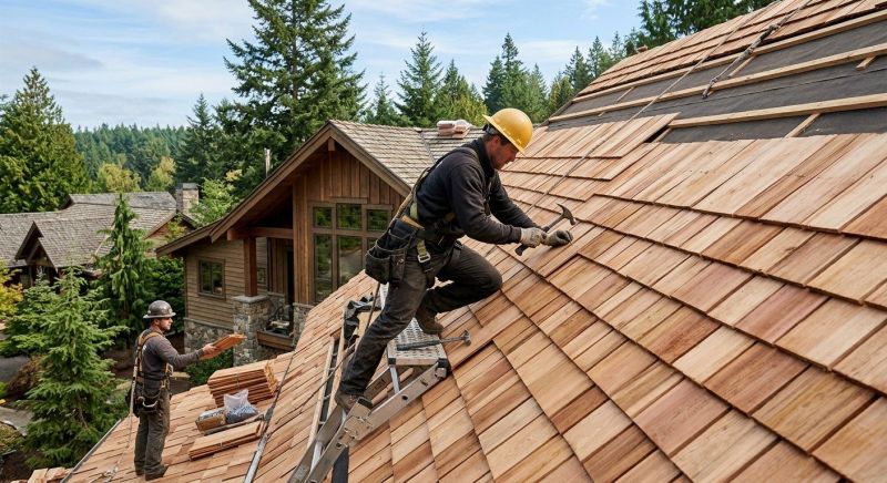 Cedar Shake Roof Construction in North Benton, OH