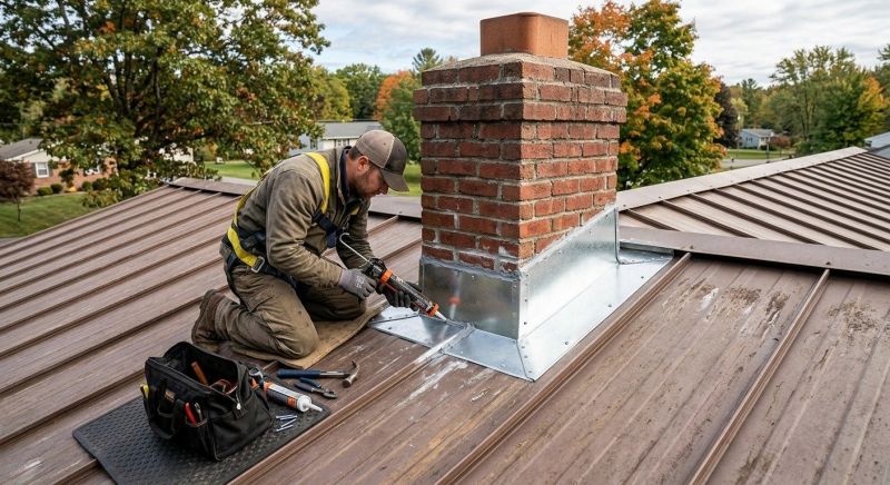 Metal Roof Flashing Repair in Mahoning County, OH