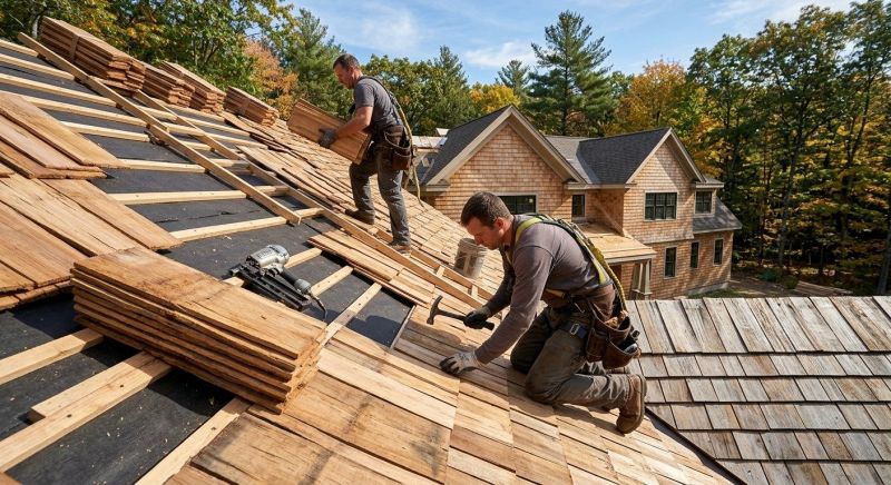 Natural Wood Roof Installation in Mahoning County, OH
