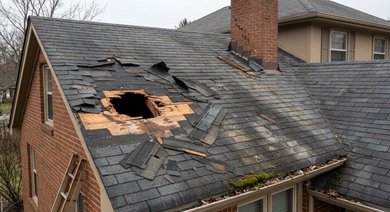 Roof Damage Restoration in Brookfield, OH