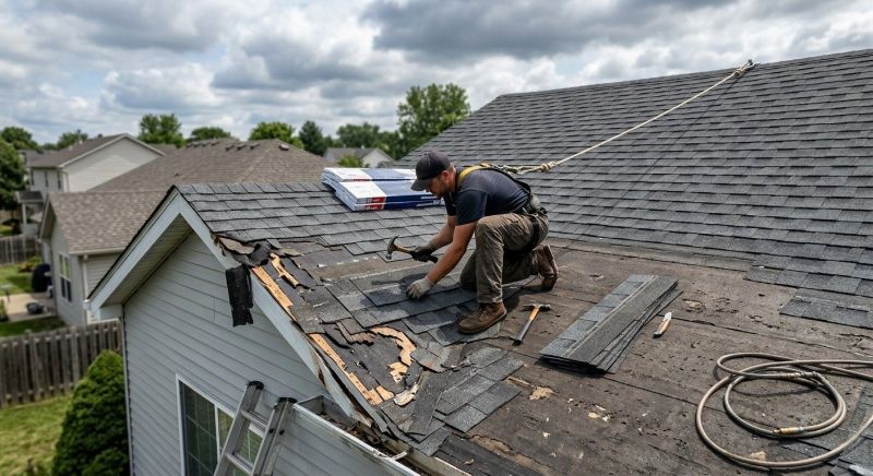 Roof Damage Restoration in Deerfield, OH