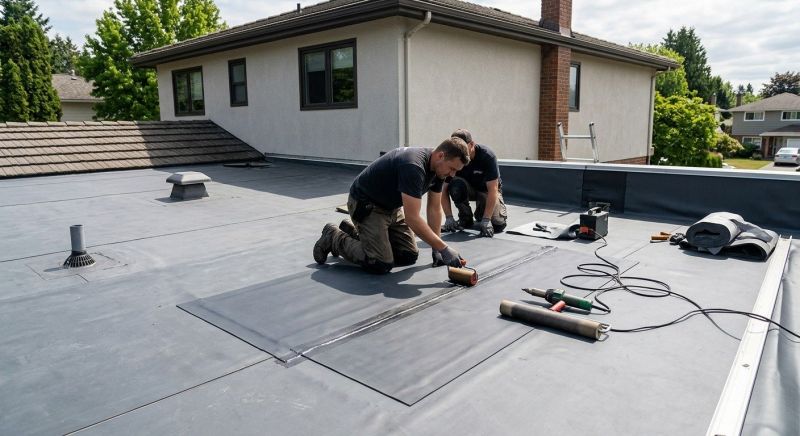 Rubber Roof Repair in Hubbard, OH