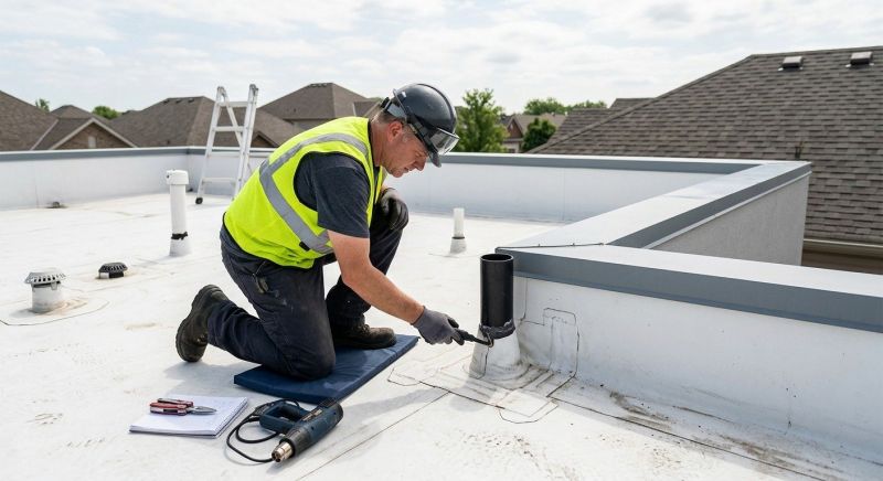 Single Ply Roof Inspection in Mahoning County, OH