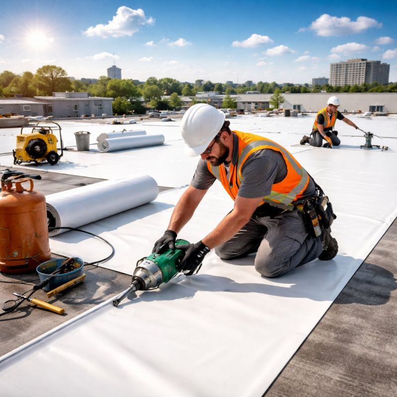 Single Ply Roof Installation in Vienna, OH
