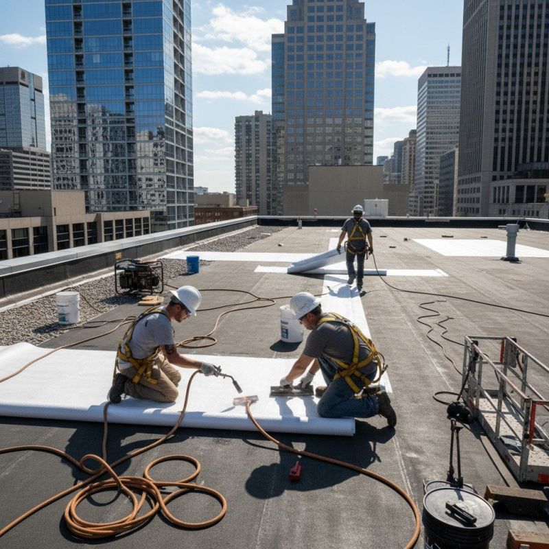 Single Ply Roof Repair in Brookfield, OH
