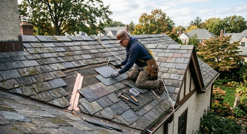 Slate Roof Repair in Deerfield, OH