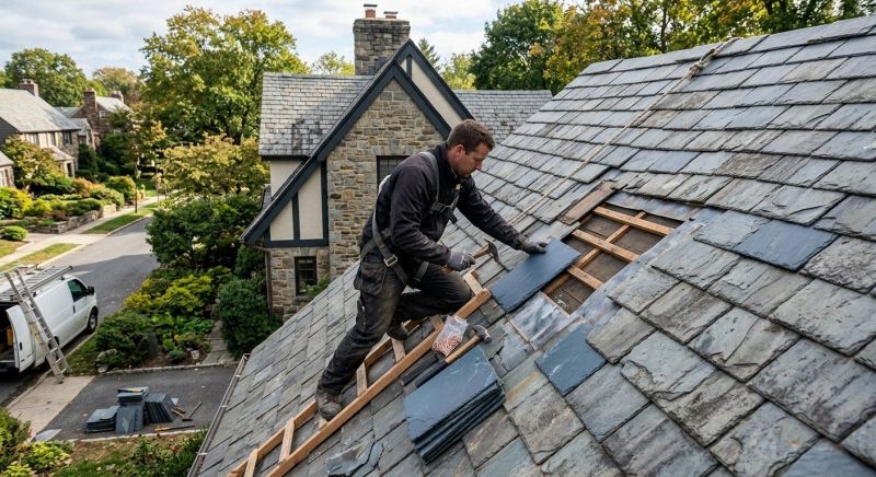 Slate Roof Repair in Deerfield, OH