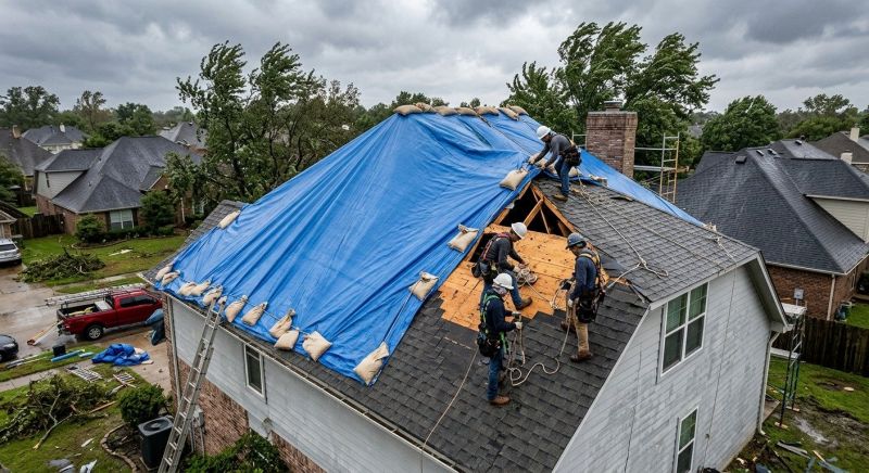 Storm Damage Roof Repair in Cortland, OH