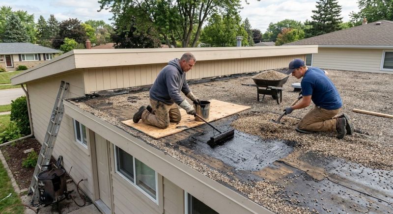 Tar And Gravel Roof Repair in Columbiana, OH