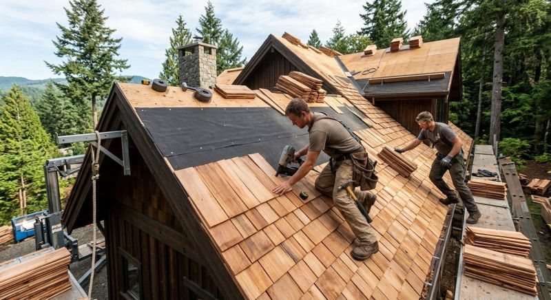 Wood Roofing Installation in Warren, OH